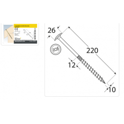 DMX 321022 - CT 10220 Wkręt ciesielski 10x220 - (50/op) 